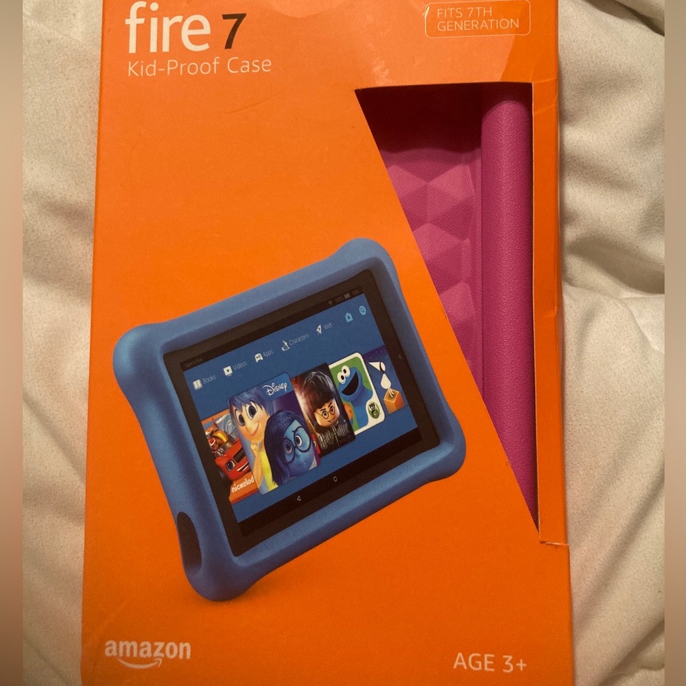 Pink Amazon Fire 7 kid proof case
